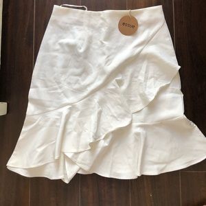White ruffle skirt